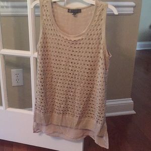 Tan with a gold tint tank top.